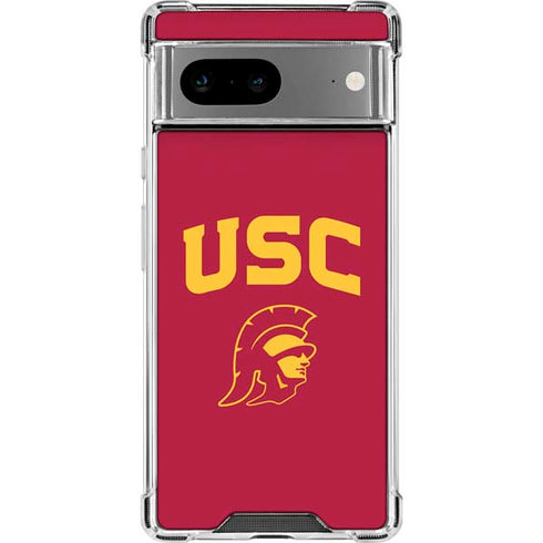 University of Southern California USC Trojan Logo Google Pixel 7a Clear Case